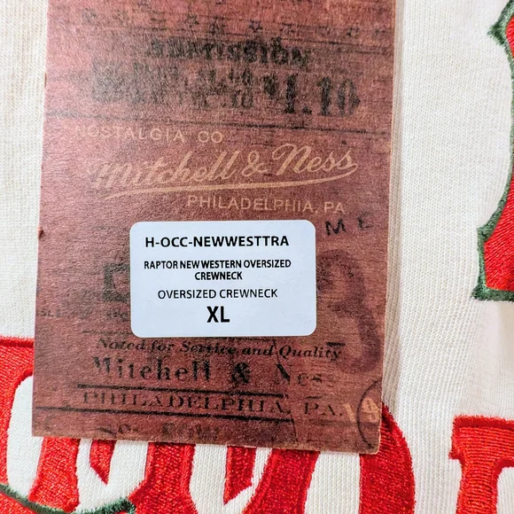 Mitchell & Ness Cream Raptors Sweatshirt - Picture 6 of 7